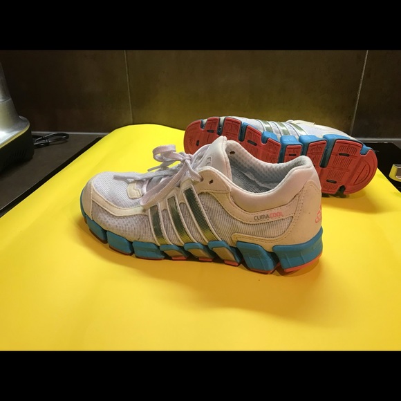 Adidas ClimaCool runners, white with blue , size 5.5 US - Picture 9 of 10